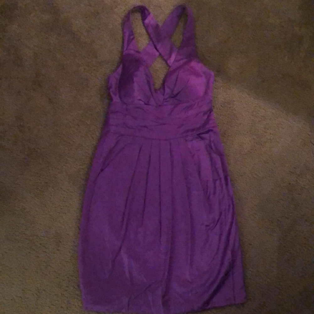 Vibrant purple cocktail dress